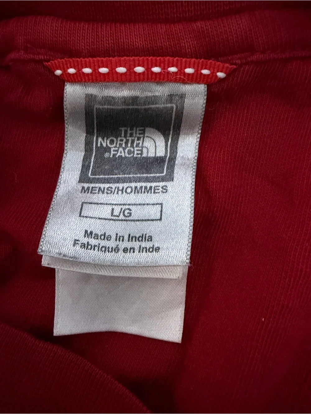 The North Face Men's Red Crewneck Sweater with Embroidered Logo